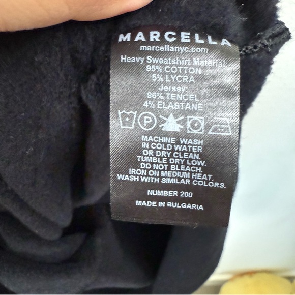 Marcella NYC Black Elba Sweatshirt Maxi Dress Hoodie - Picture 16 of 16